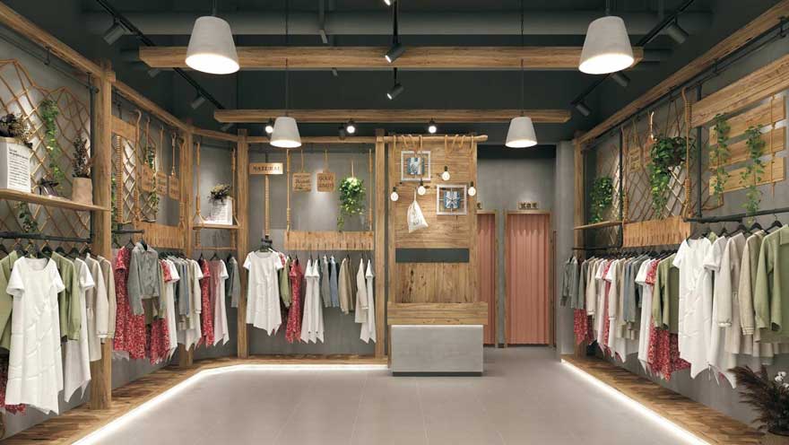 Clothing store rack 52