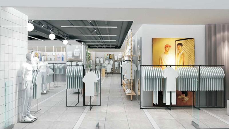 Clothing store rack 42