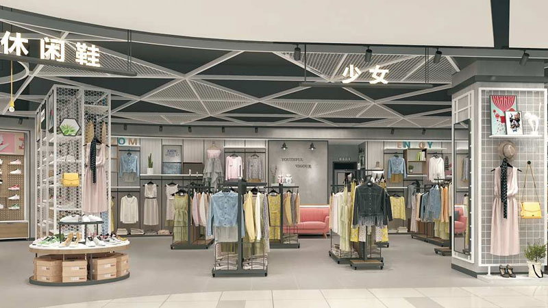 Clothing store rack 56