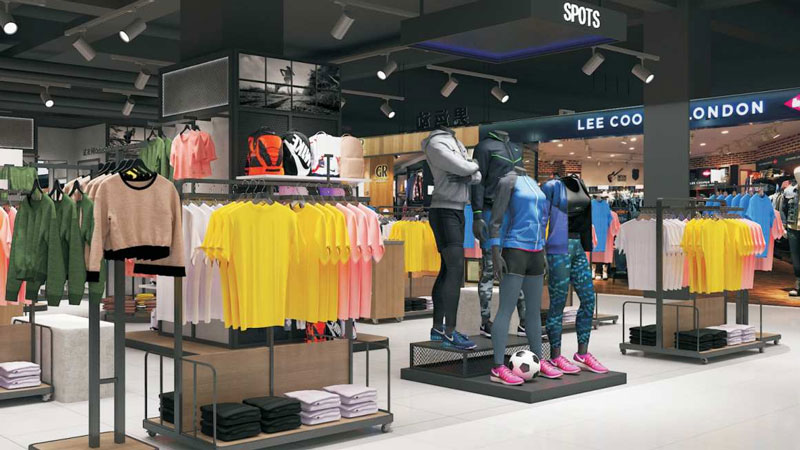 Clothing store rack 59