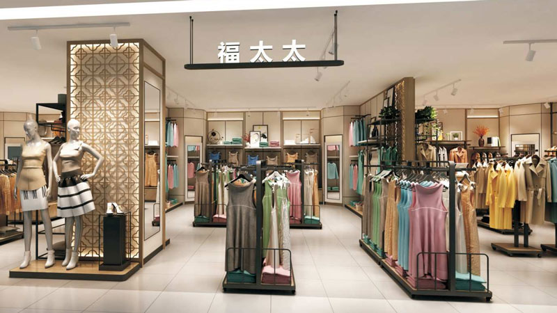 Clothing store rack 55