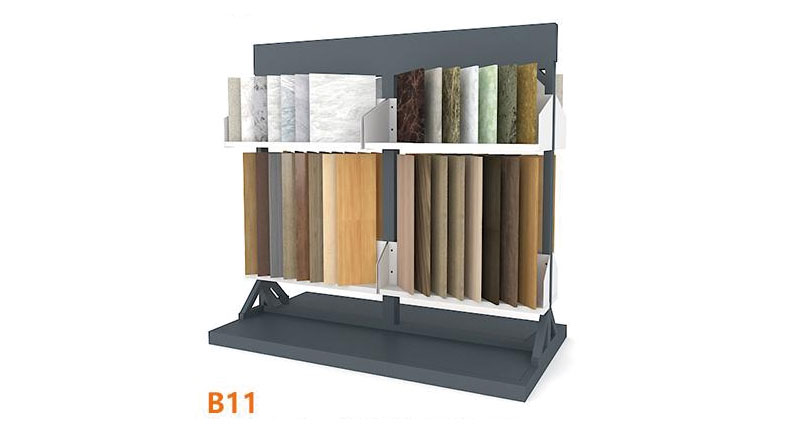 Tile shelf display rack for retail store 96