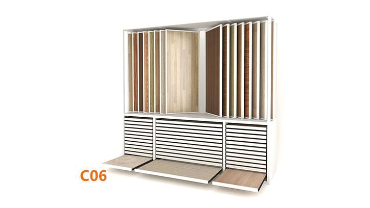 Tile shelf display rack for retail store 98