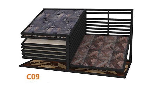Tile shelf display rack for retail store 100