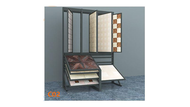 Tile shelf display rack for retail store 101