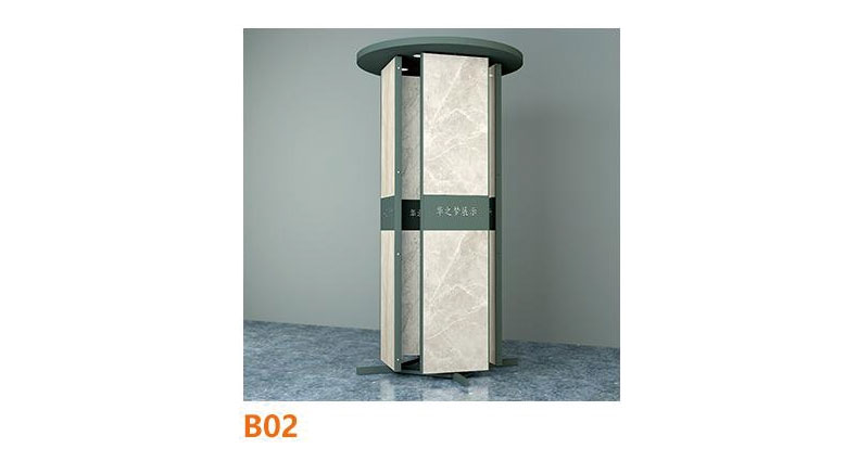 Tile shelf display rack for retail store 104