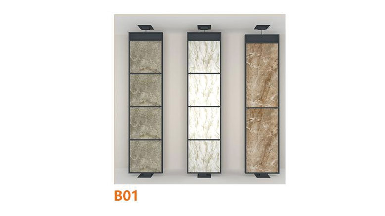 Tile shelf display rack for retail store 105