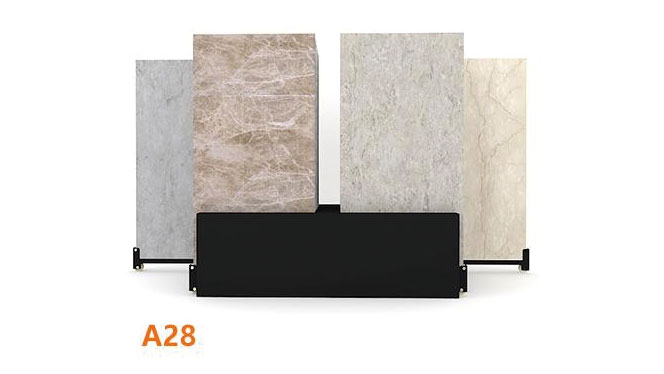 Tile shelf display rack for retail store 106