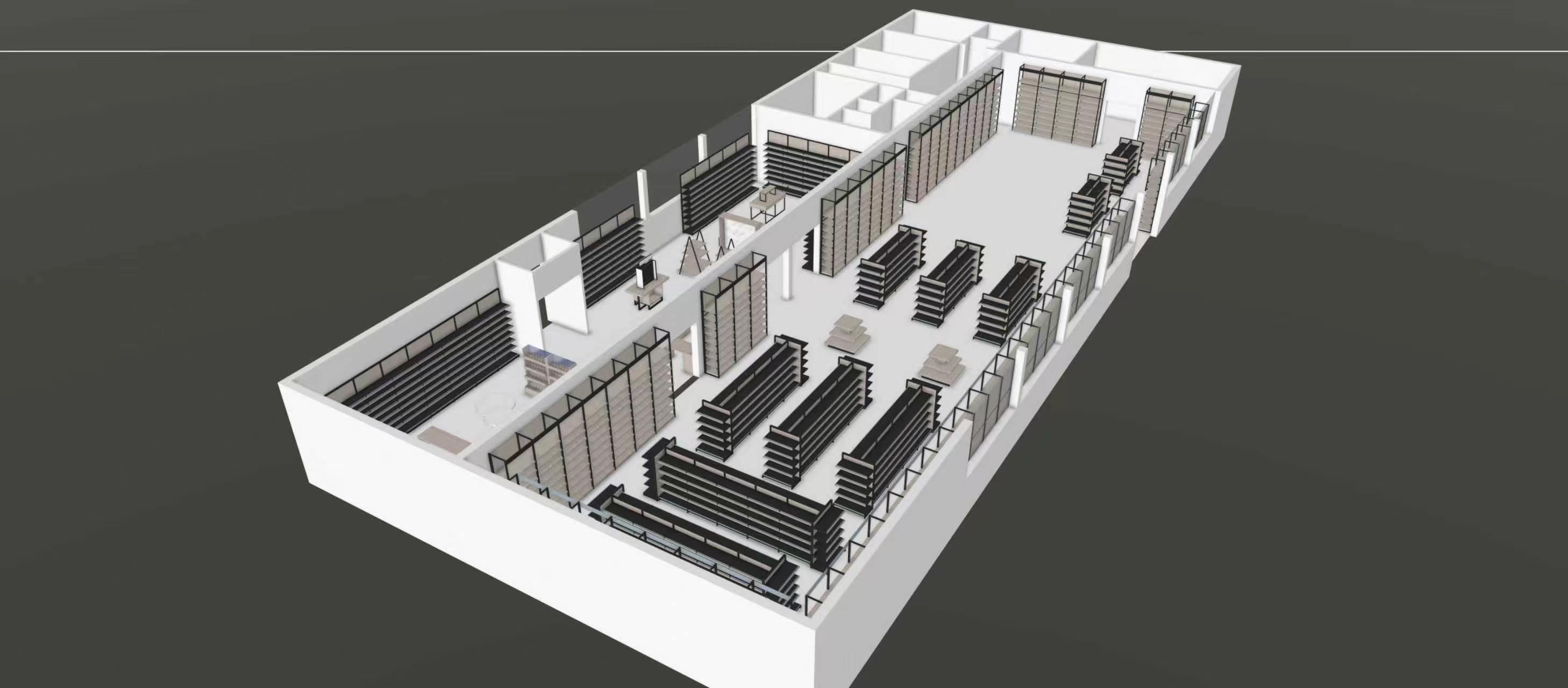 Kitchen store 3D layout design 1