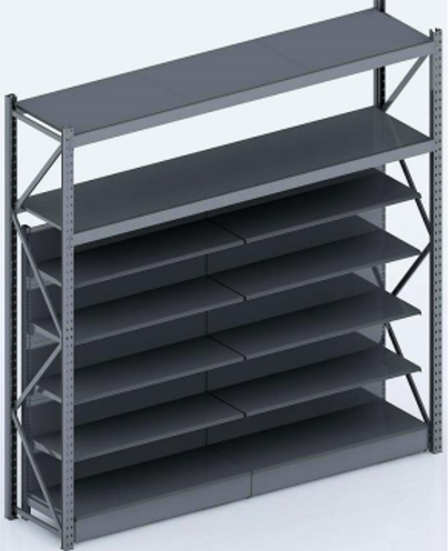 Warehouse shelves series product display