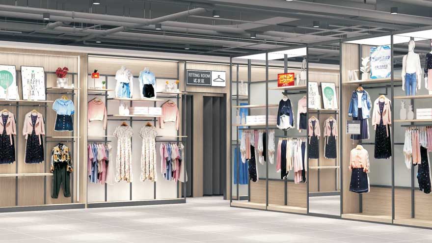 Clothing store rack 82