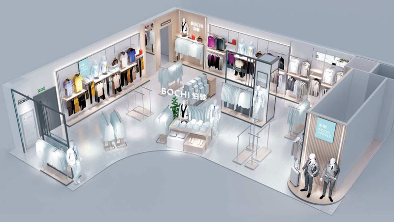 Clothing store rack 33