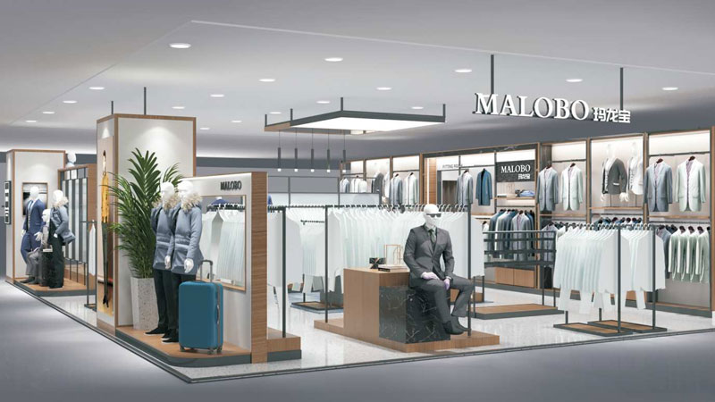 Clothing store display rack 84