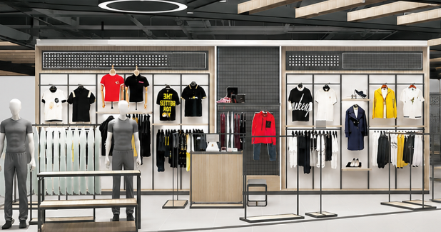 Clothing store rack 85