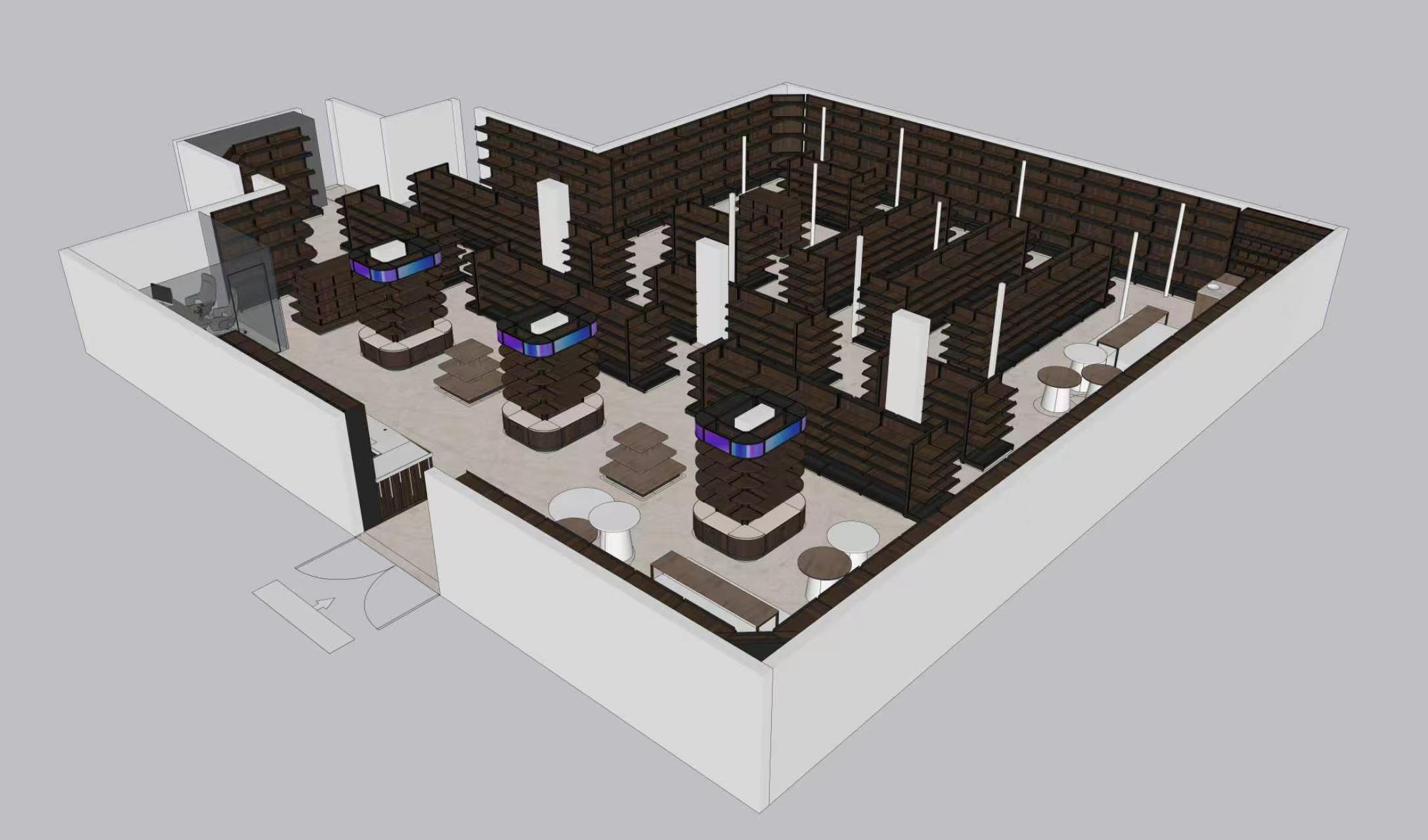 Kitchen store 3D layout design 12