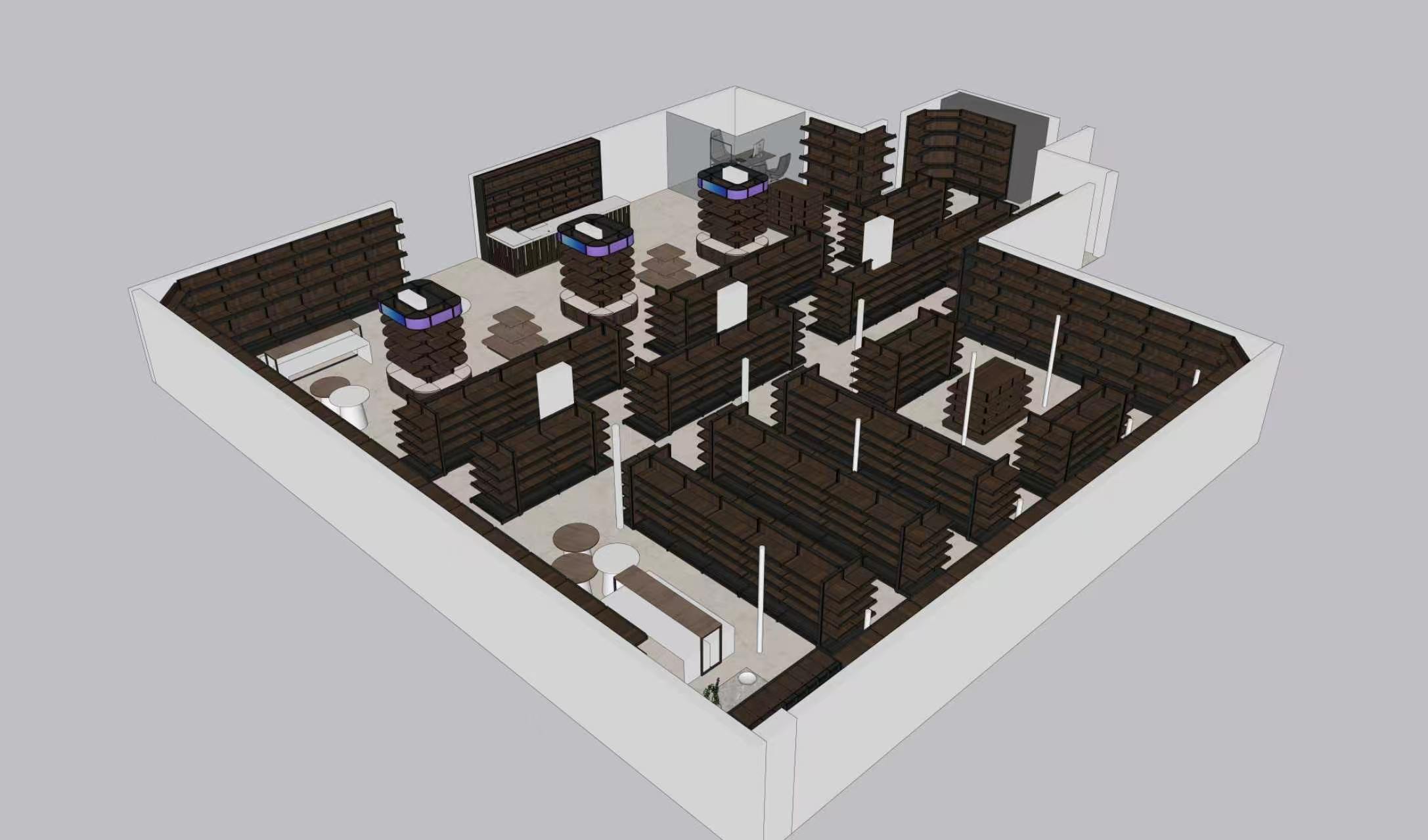 Kitchen store 3D layout design 14