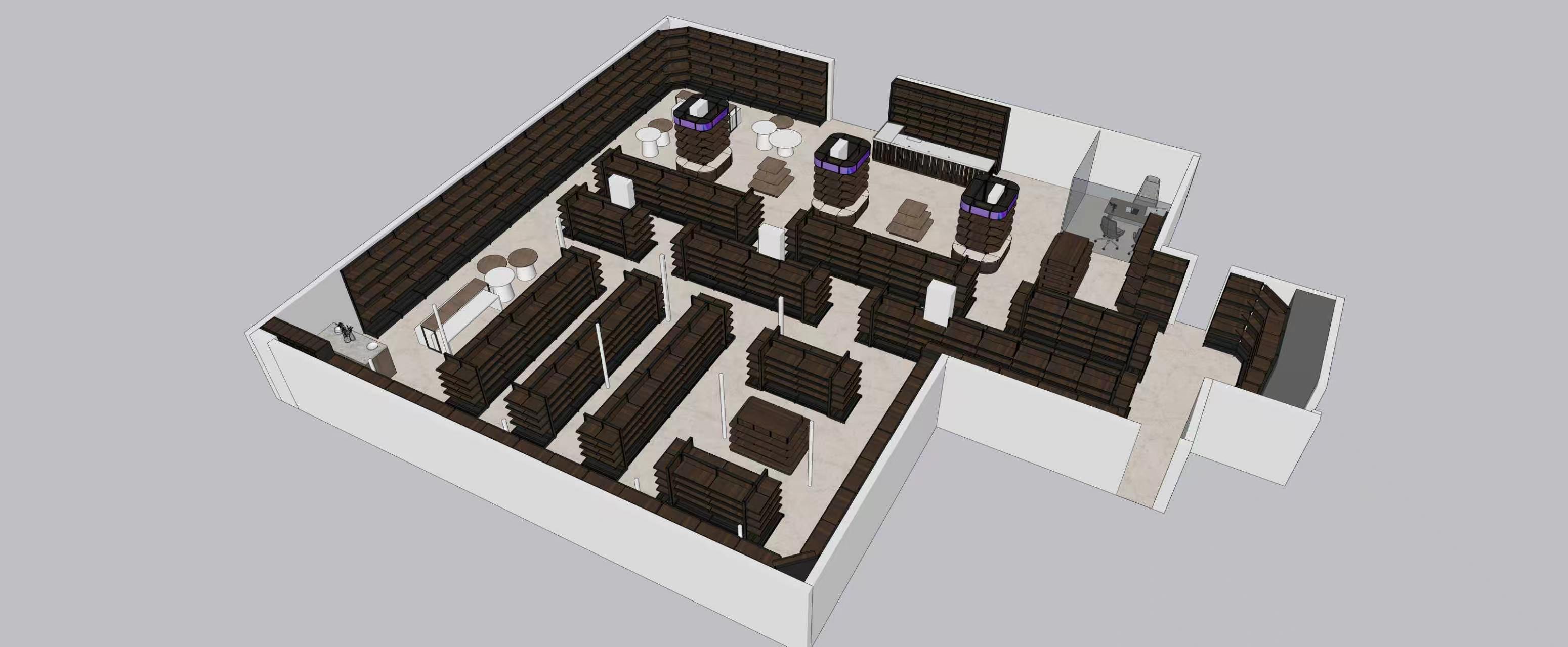 Kitchen store 3D layout design 15