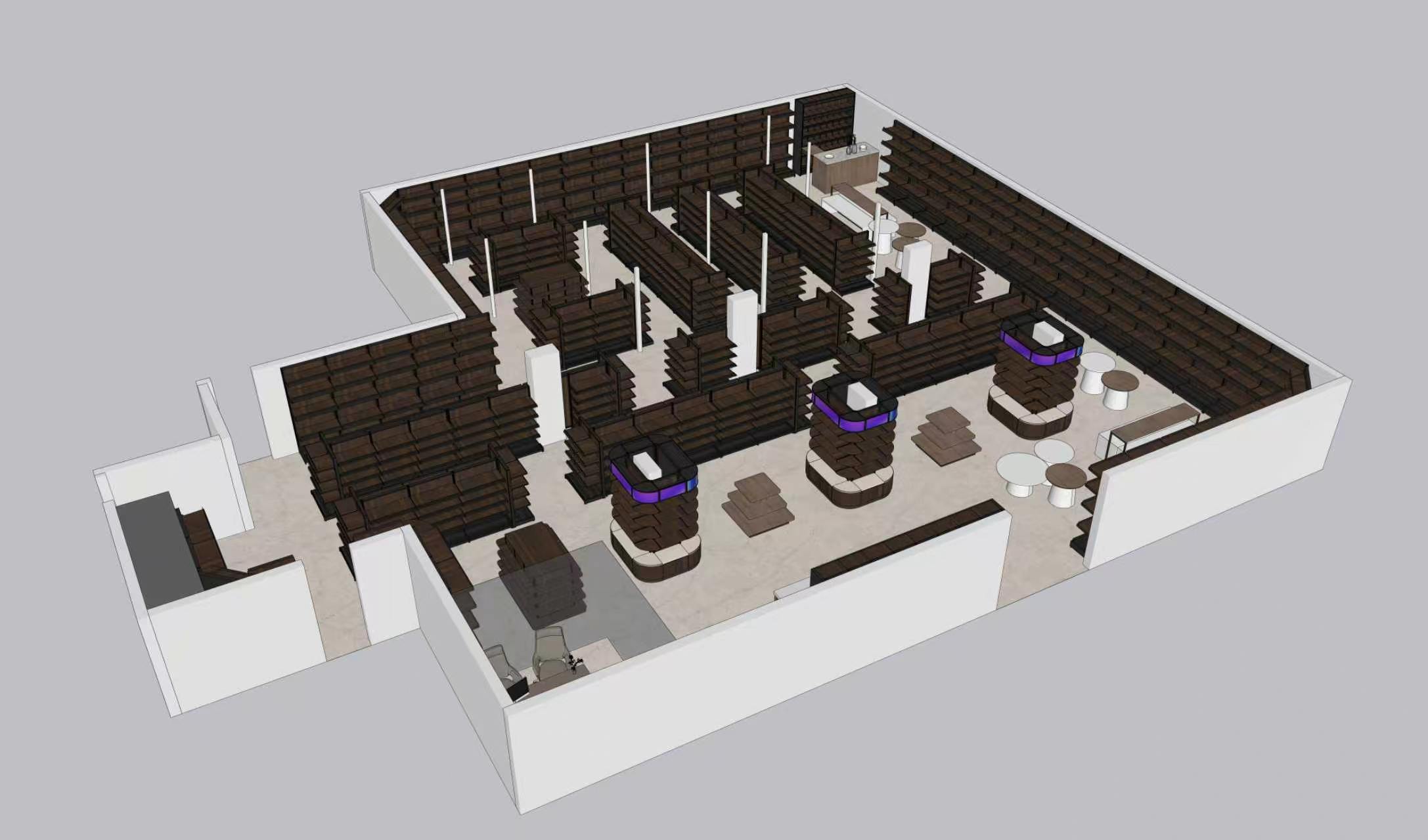 Kitchen store 3D layout design 13
