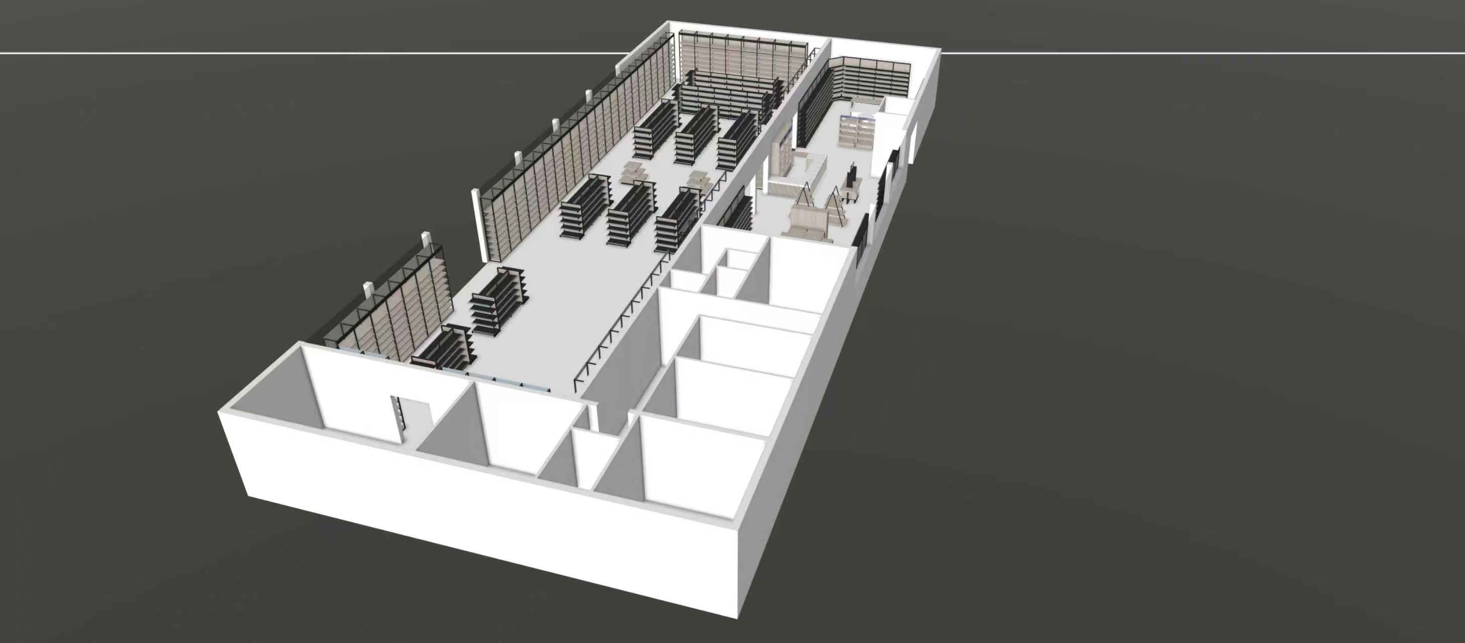 Kitchen store 3D layout design 3