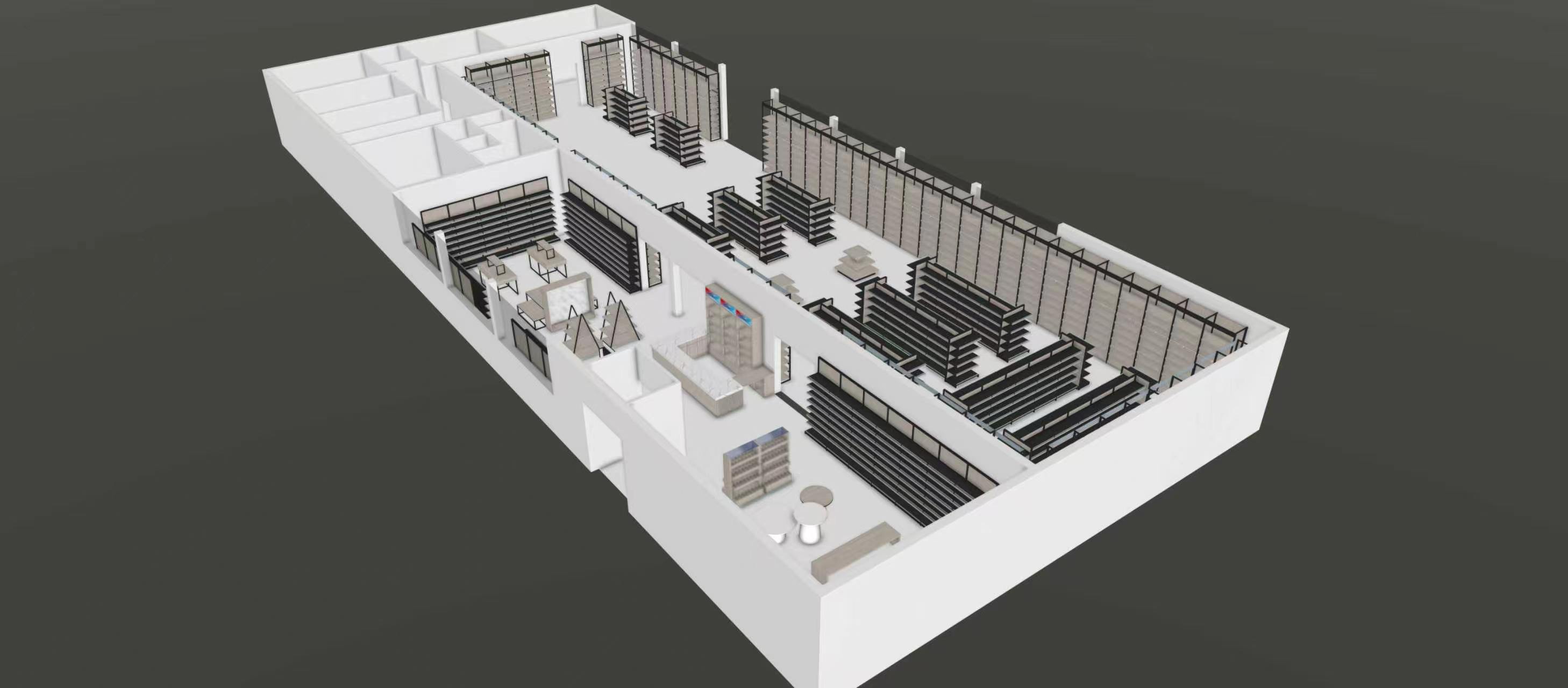 Kitchen store 3D layout design 2