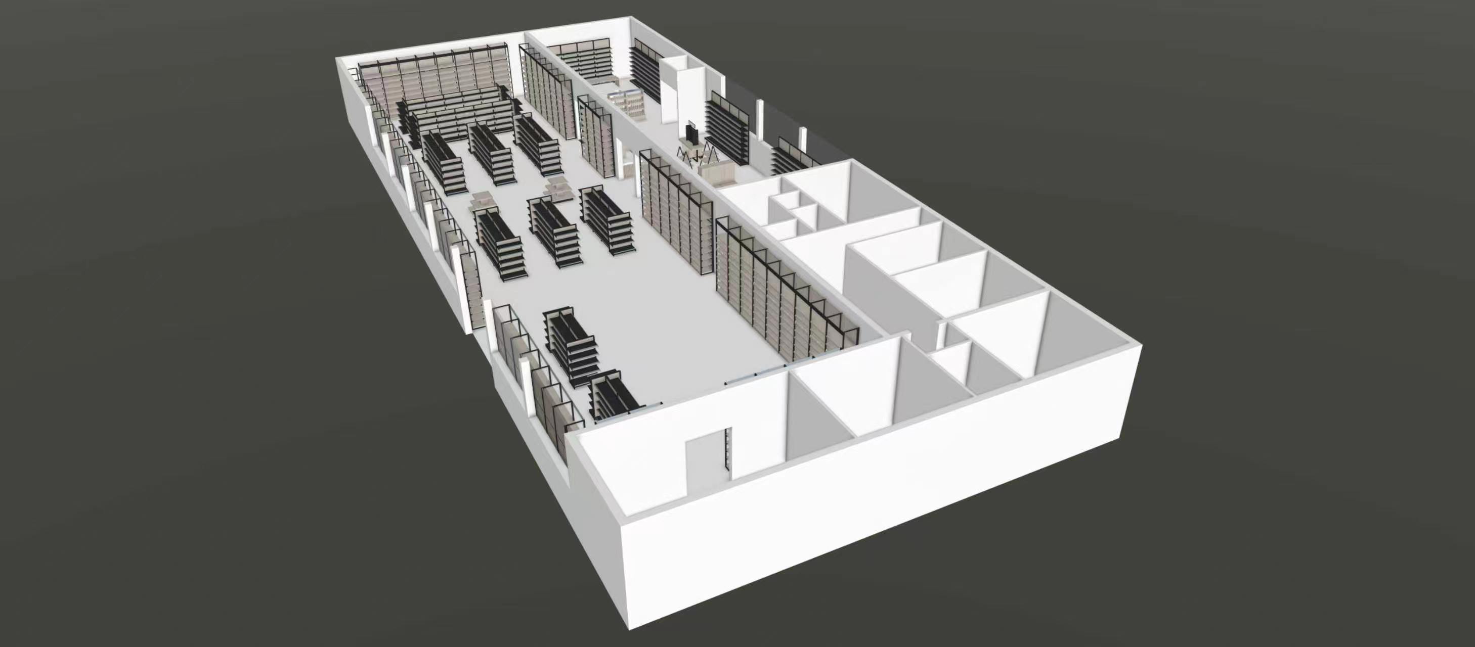 Kitchen store 3D layout design 4